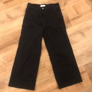 Everlane black wide leg crop 4